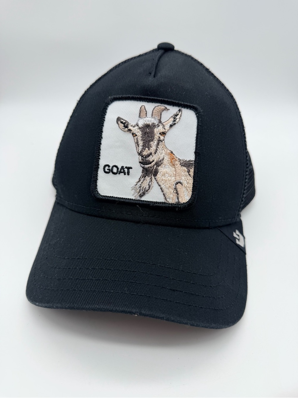 Goorin Bros The Farm Hat Cap Animal Trucker GOAT Faded Black Snapback